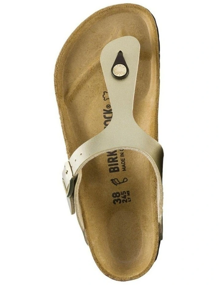 Birkenstock Gizeh Birko-Flor Slip-On Thongs/Flip Flop Sandals Gold Regular image 2