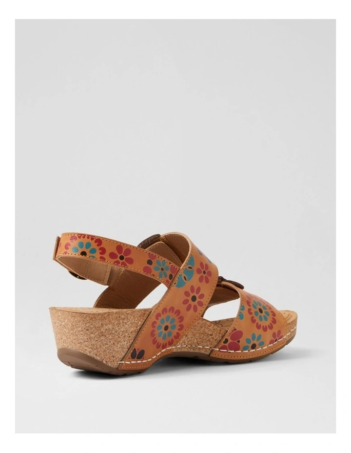 Juliette Tan Garden Leather Wedges image 3
