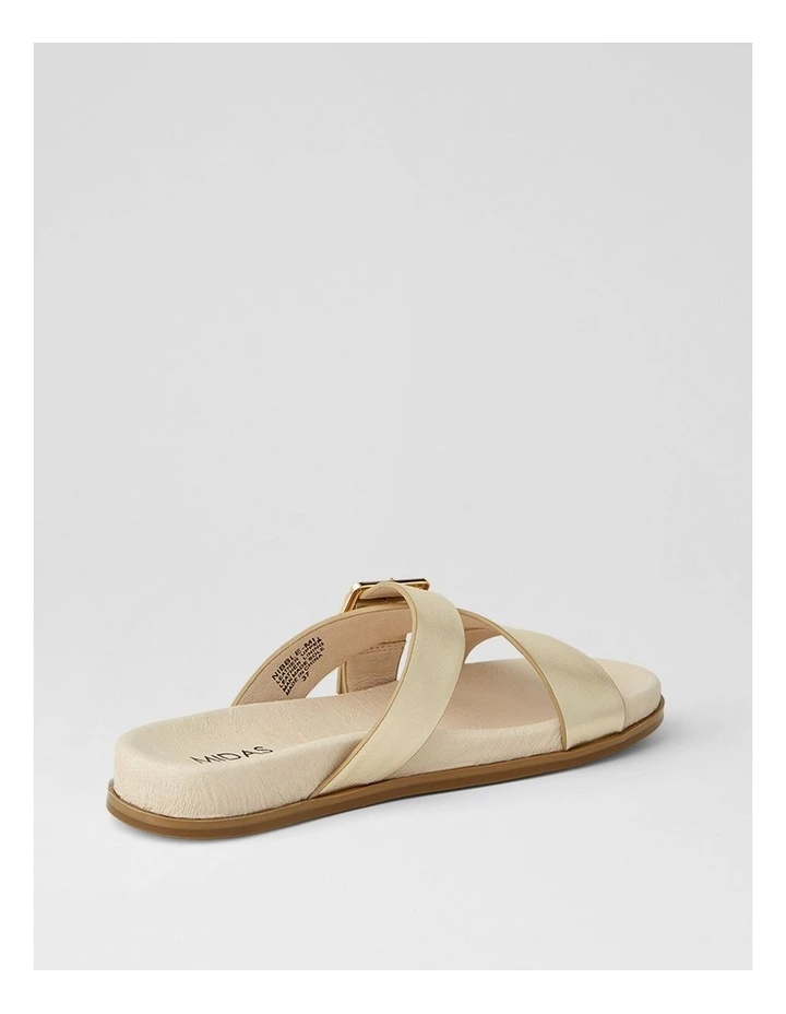 Nespie Pale Gold Natural Leather Sandals image 3