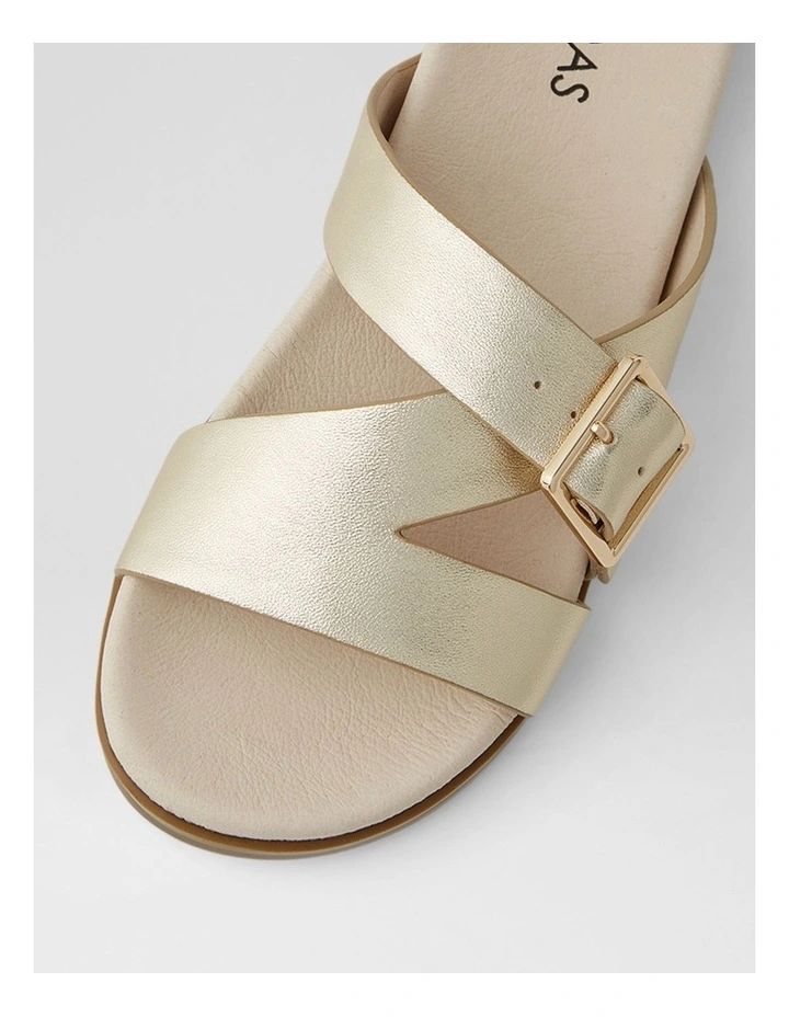Nespie Pale Gold Natural Leather Sandals image 4