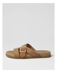 Nespie Light Choc Natural Suede Sandals