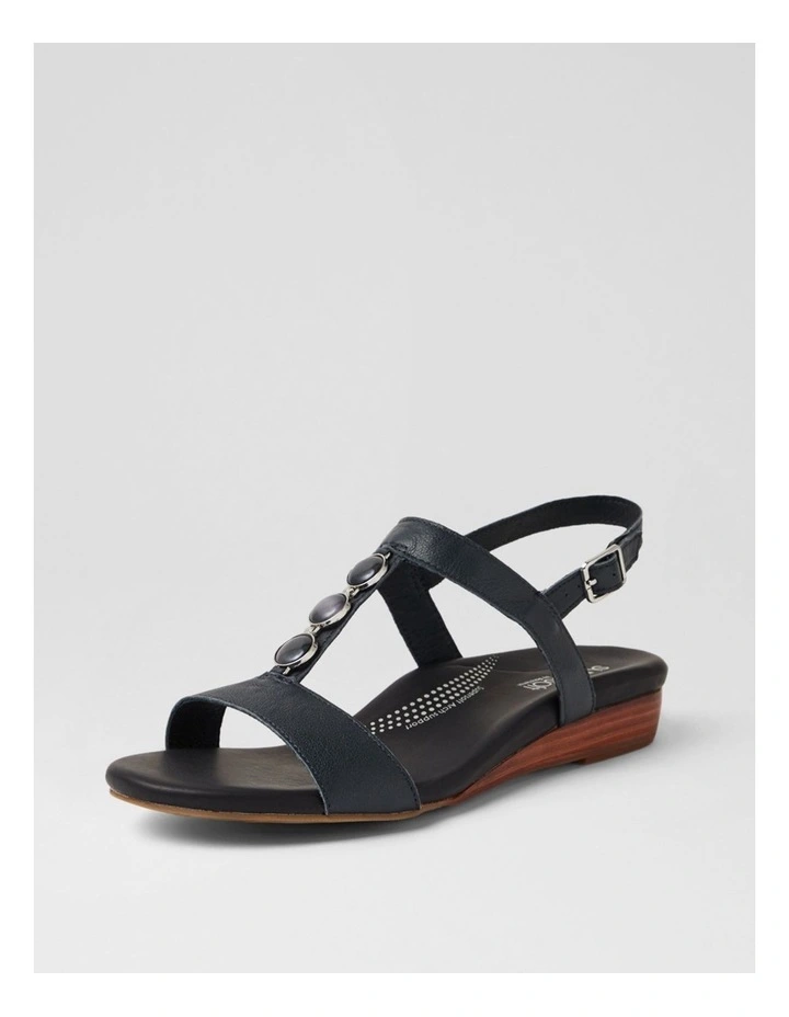 Japine Navy Leather Sandals image 2