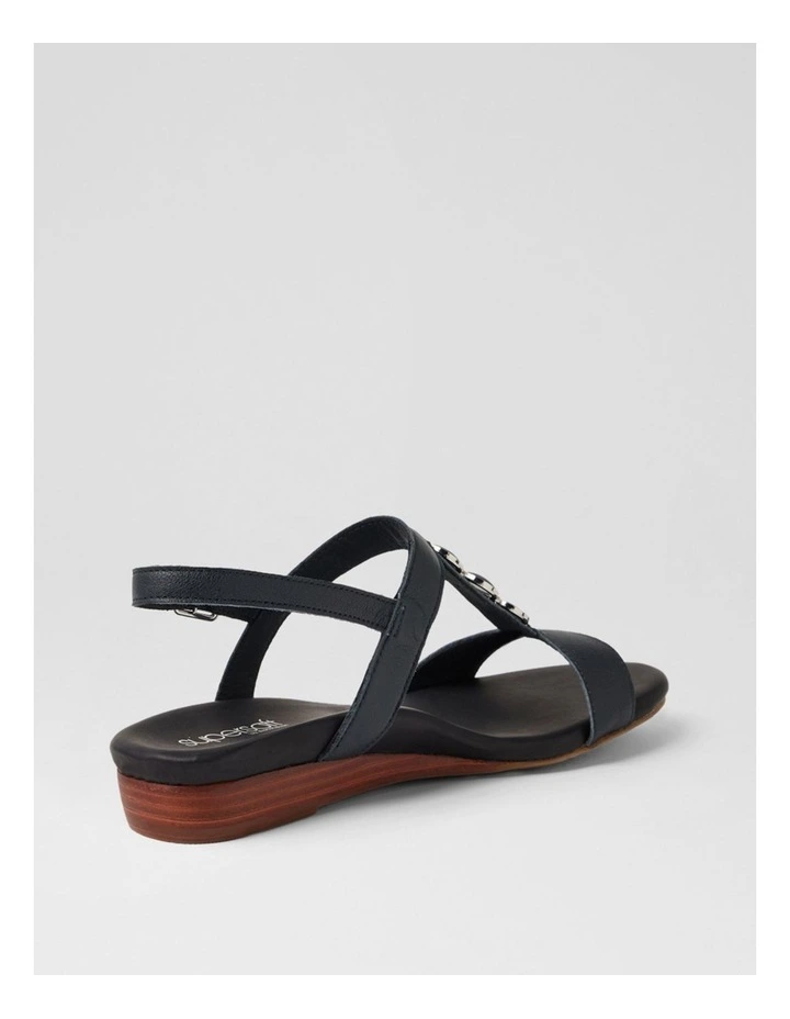 Japine Navy Leather Sandals image 3