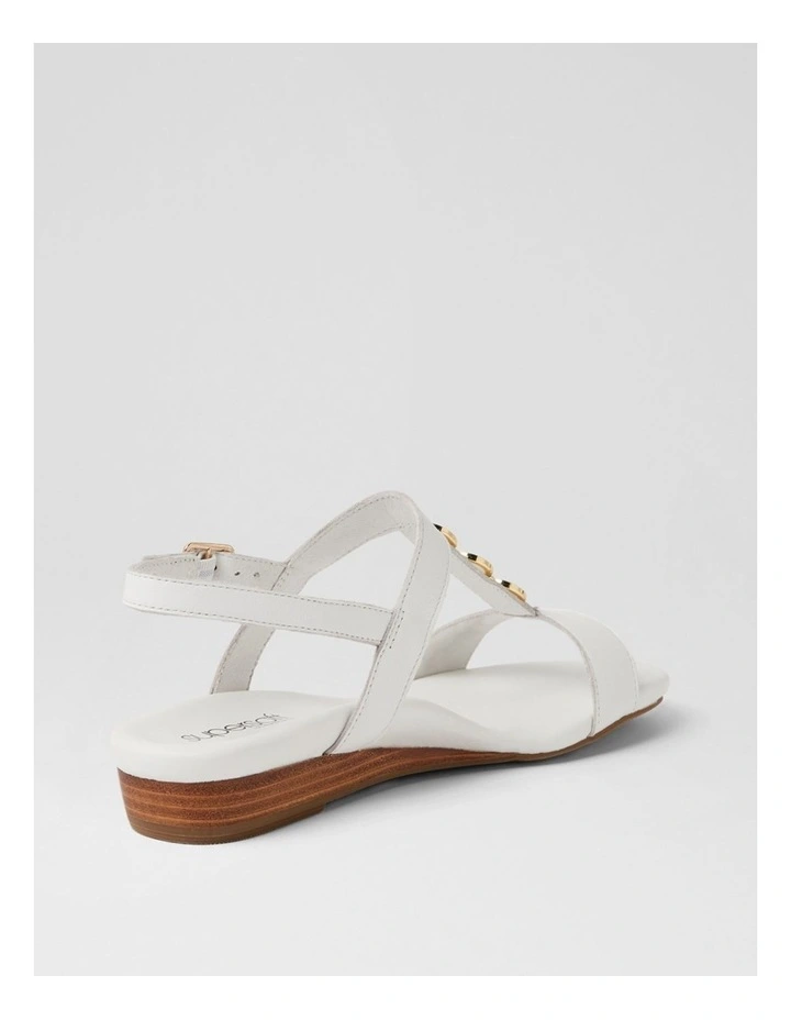 Japine White Leather Sandals image 3