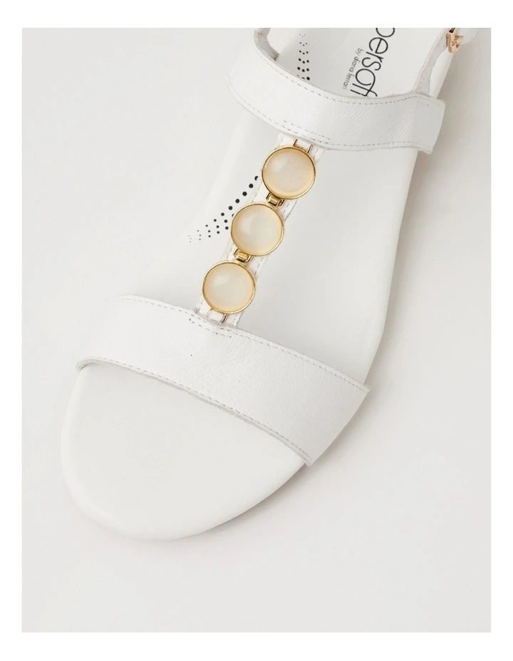 Japine White Leather Sandals image 4
