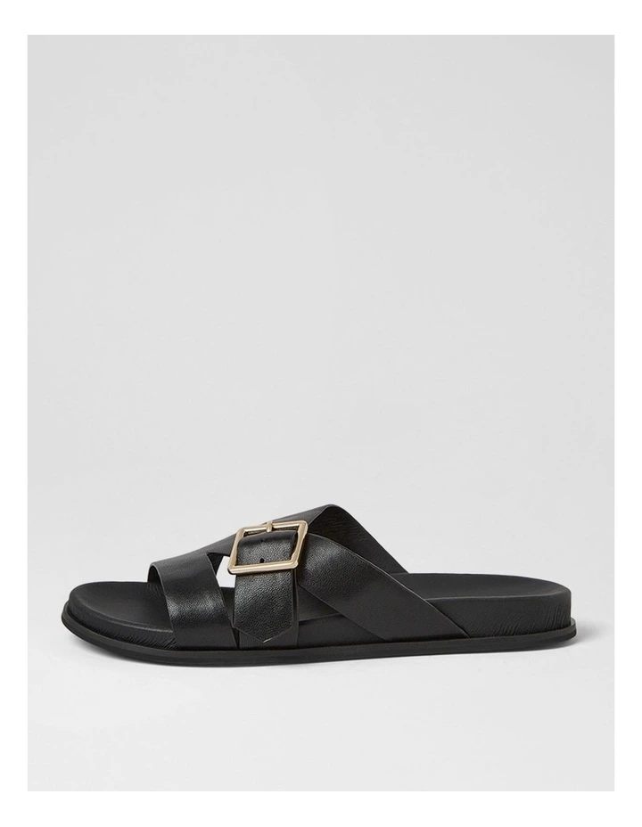 Nespie Black Leather Sandals image 1
