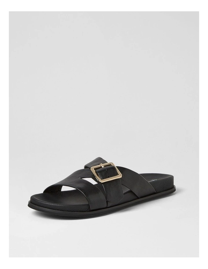 Nespie Black Leather Sandals image 2