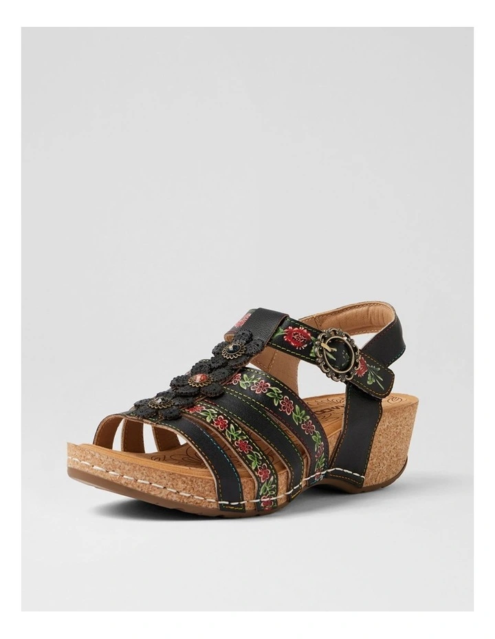 Jibing Black Flower Multi Wedges image 2