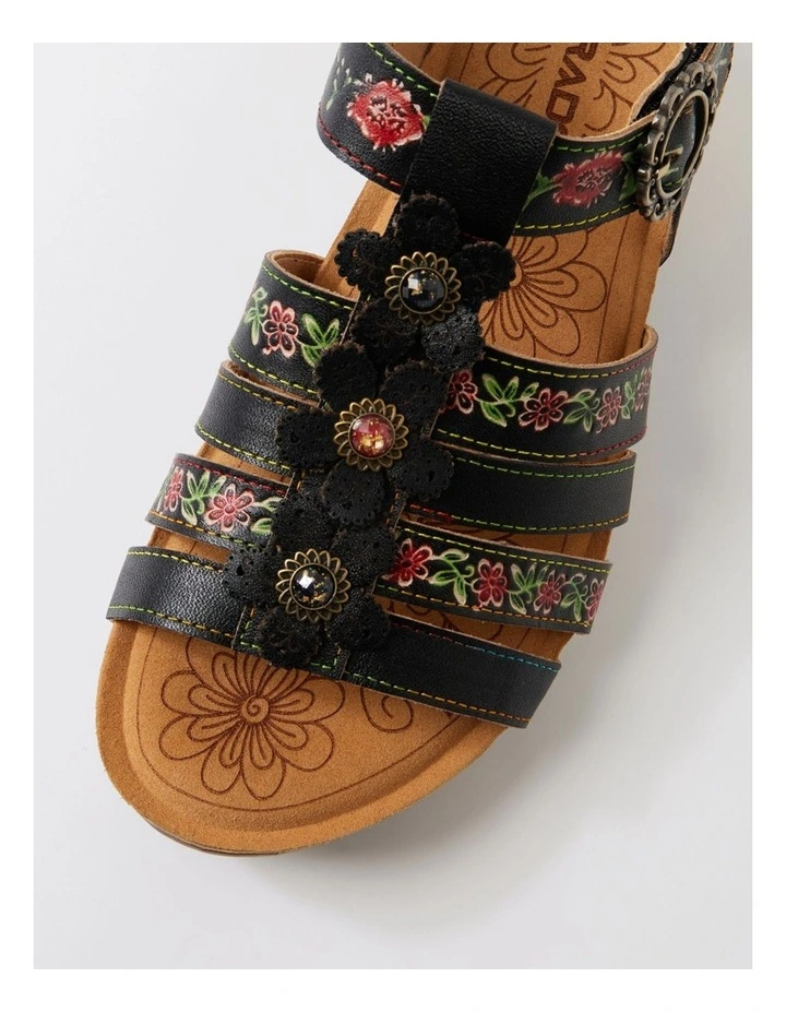 Jibing Black Flower Multi Wedges image 4