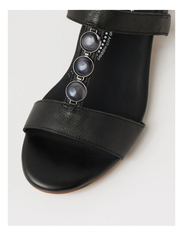 Japine Black Leather Sandals image 4