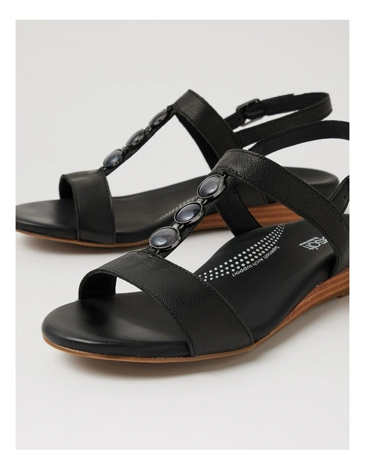 Japine Black Leather Sandals image 5
