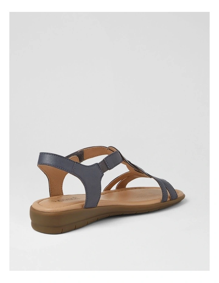 Famie Dark Denim Soft Leather Sandals image 3