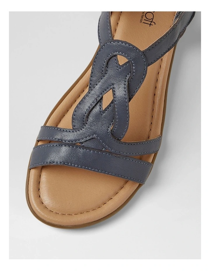 Famie Dark Denim Soft Leather Sandals image 4