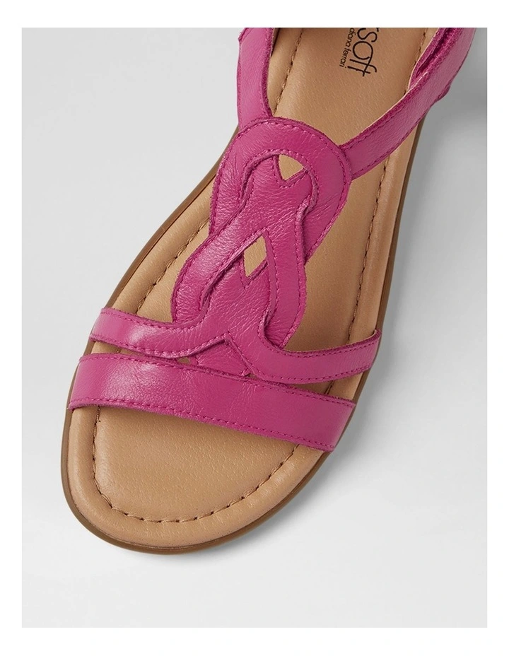 Famie Fuchsia Leather Sandals image 4