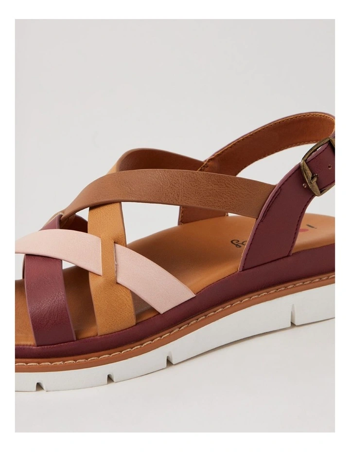 Dollin Wine Multi Strappy Sandals image 5