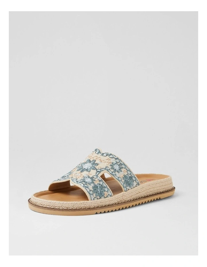 Jintale Denim Blue Embroidery Fabric Slides image 2