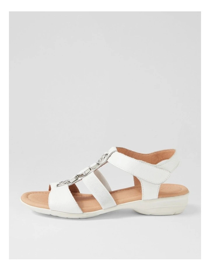 Bartie White Leather Sandals image 1