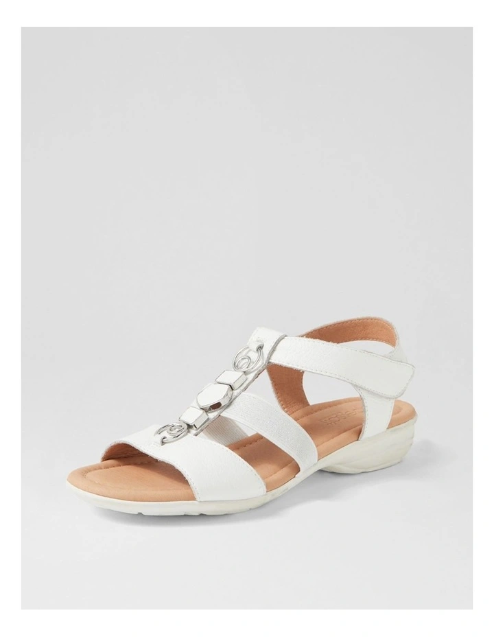 Bartie White Leather Sandals image 2