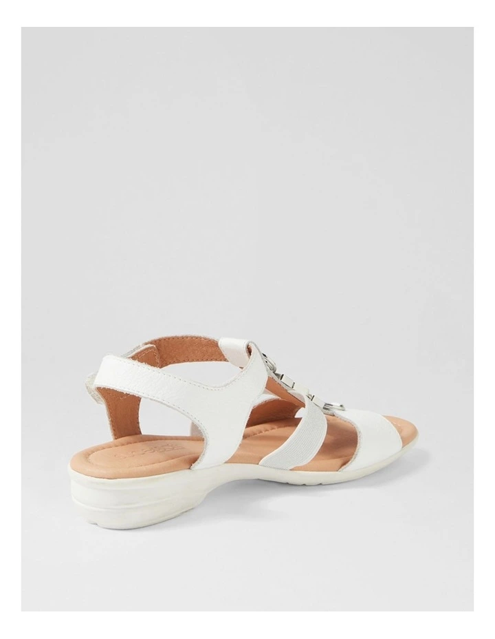 Bartie White Leather Sandals image 3