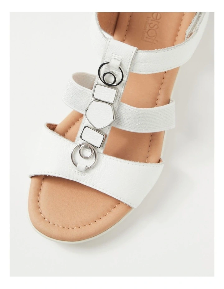 Bartie White Leather Sandals image 4