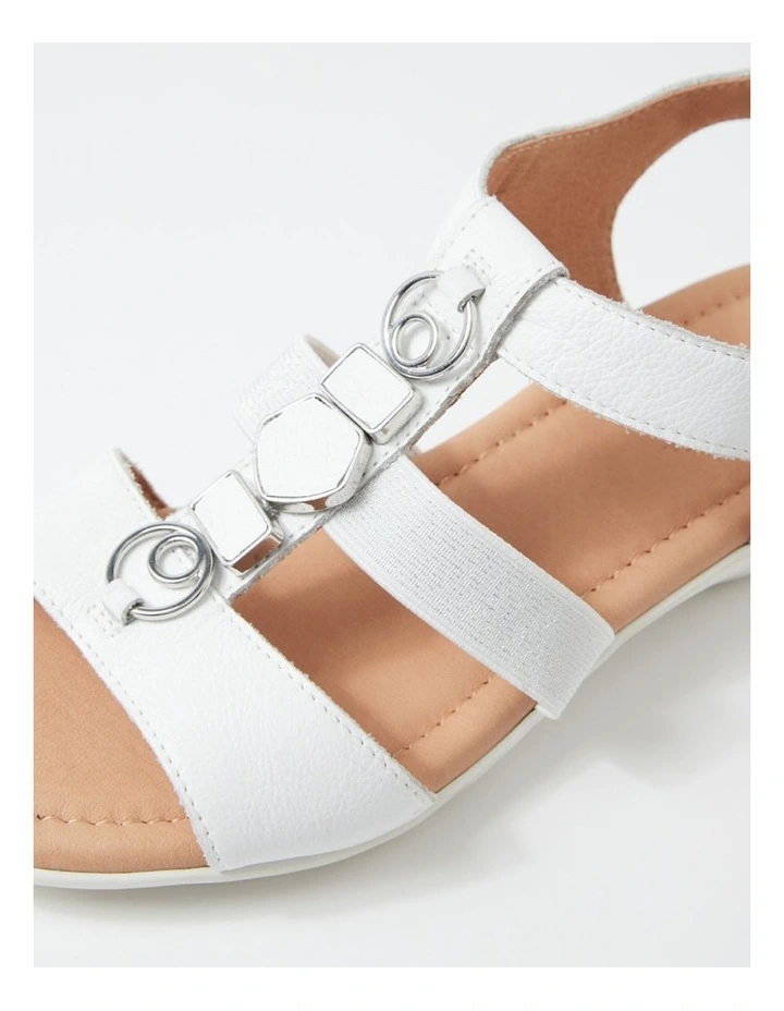 Bartie White Leather Sandals image 5