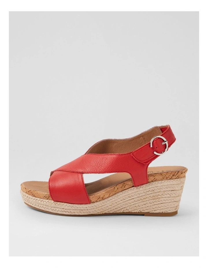 Chris Poppy Leather Sandals image 1