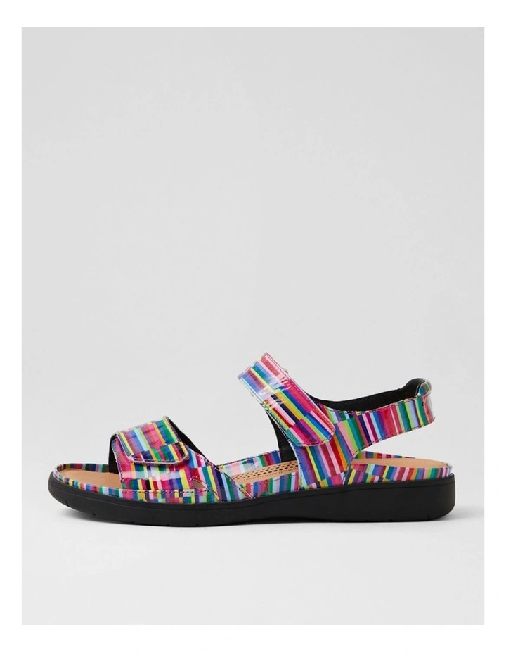 Kendals Bright Stripe Patent Leather Sandals image 1