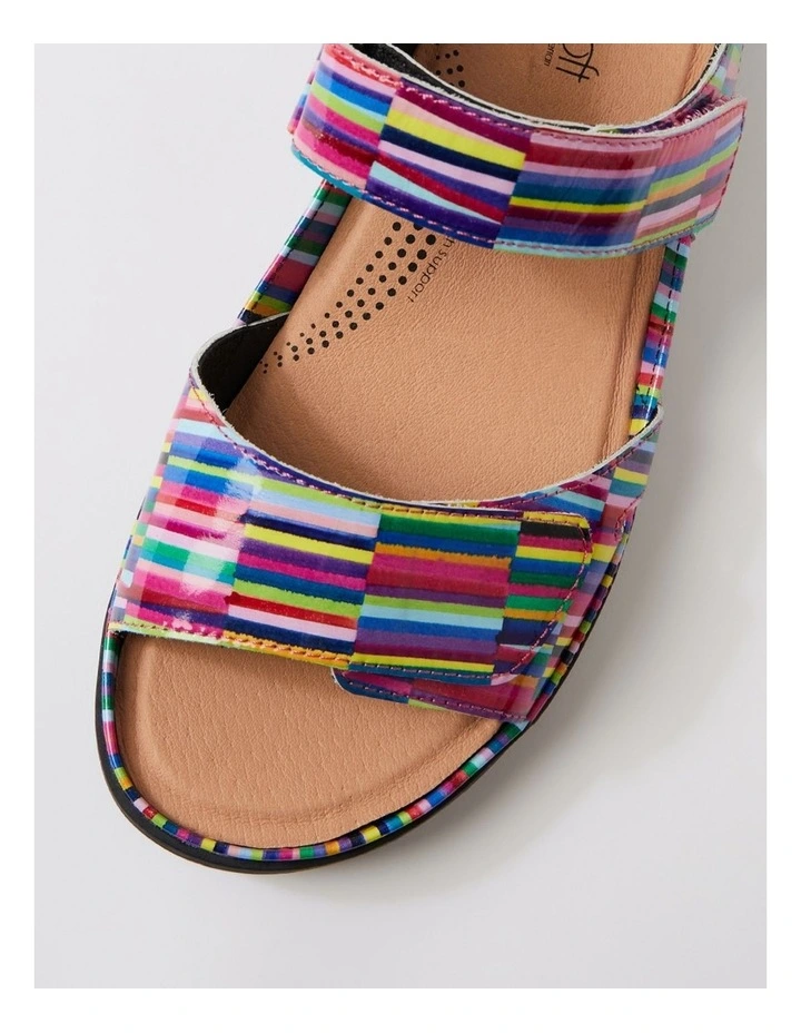 Kendals Bright Stripe Patent Leather Sandals image 4