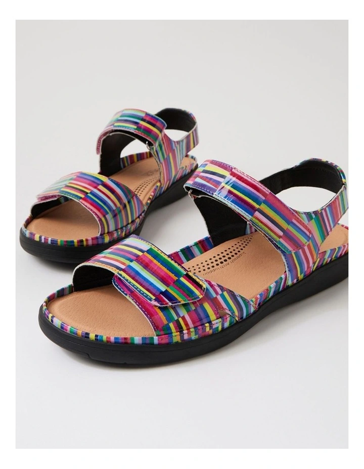 Kendals Bright Stripe Patent Leather Sandals image 5