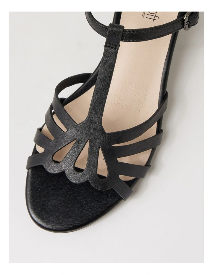 Cortiez Black Leather Sandals image 4