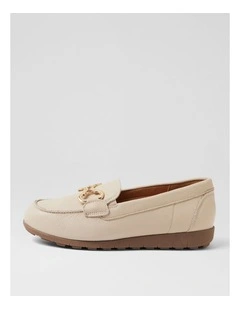 Bethanis D Almond Leather Flat Shoes