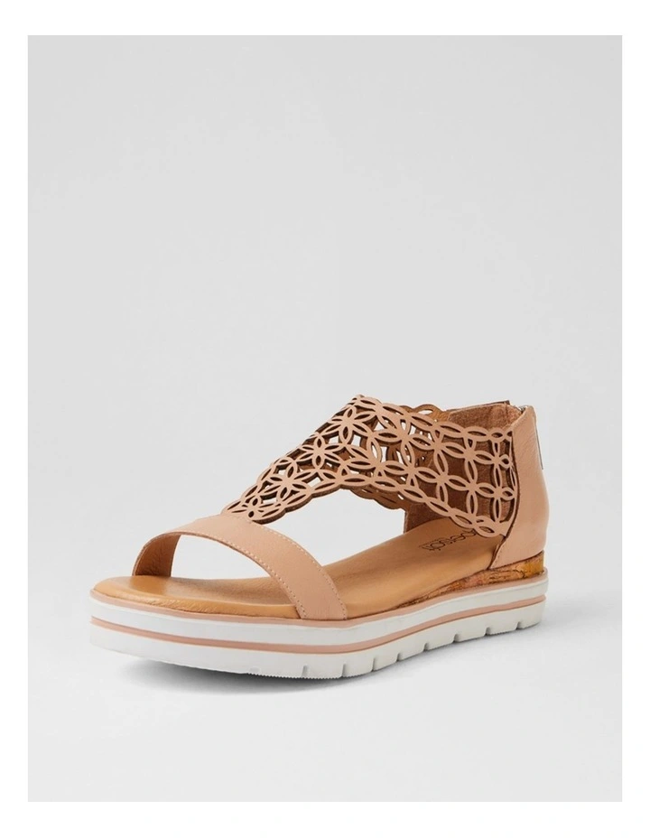 Alexiander Dark Nude Floral Cork Leather Sandals image 2