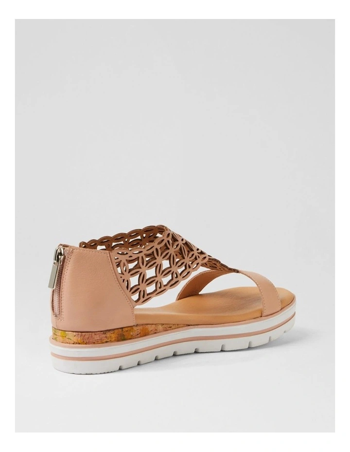 Alexiander Dark Nude Floral Cork Leather Sandals image 3