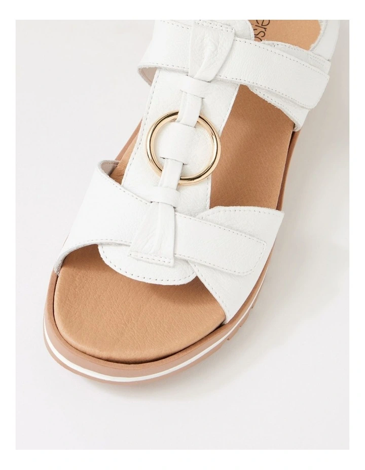 Athleen White Leather Sandals image 4