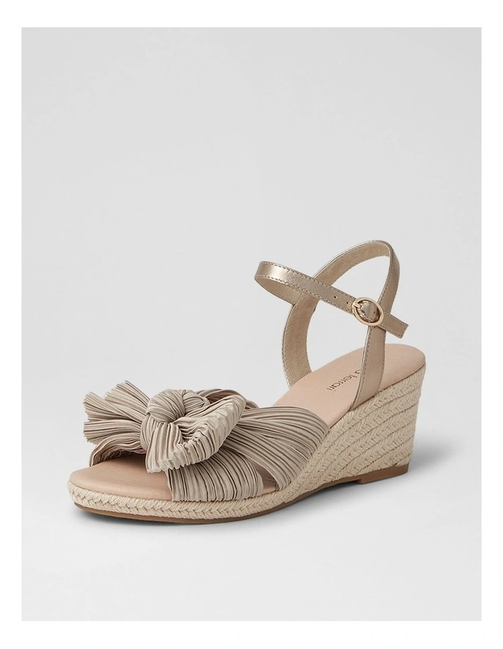 Jelari Champagne Fabric Leather Sandals image 2