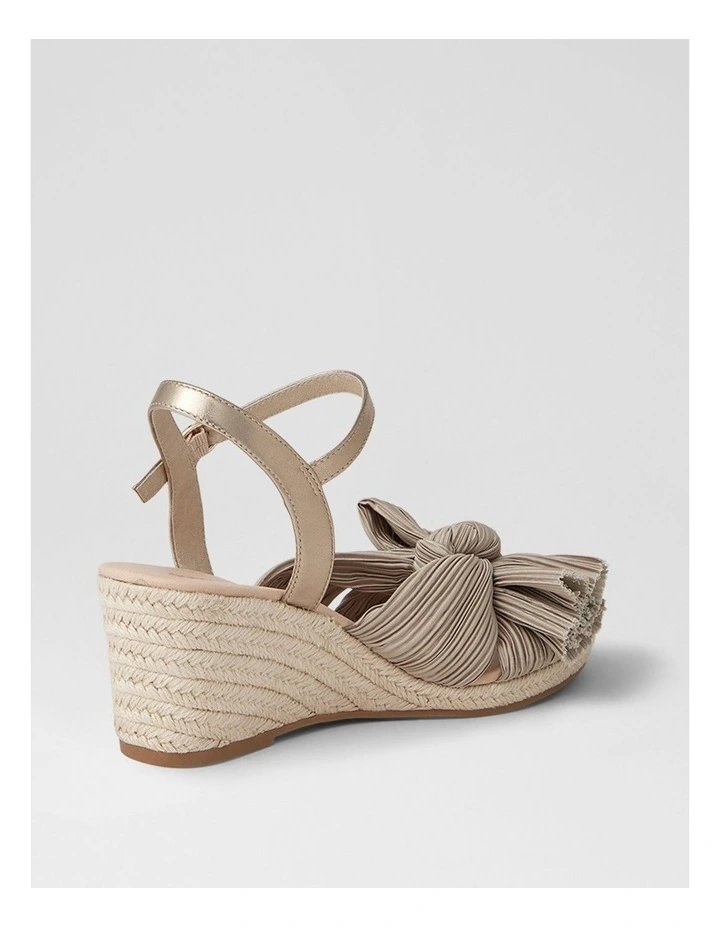 Jelari Champagne Fabric Leather Sandals image 3