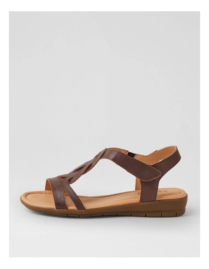Famie Brown Leather Sandals image 1