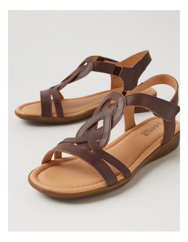 Famie Brown Leather Sandals image 5