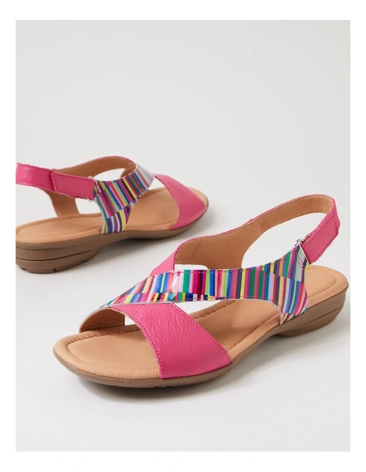 Bensin Bright Stripe Fuchsia Patent Leather Sandals image 5