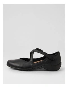 Gwens Black Leather Mary Janes