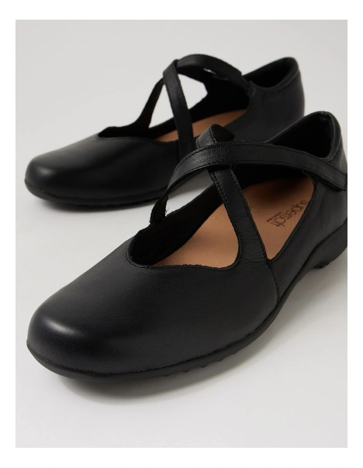 Gwens Black Leather Mary Janes image 5