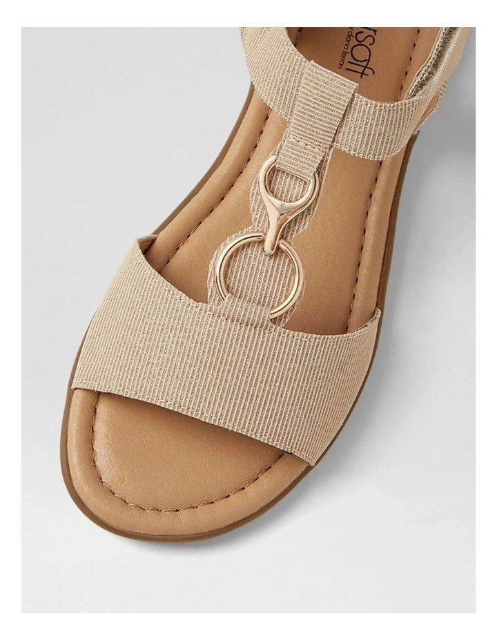 Felica Platinum Sparkle Fabric Sandals image 4