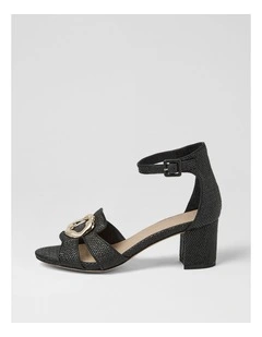 Gisabel Black Fabric Sandals