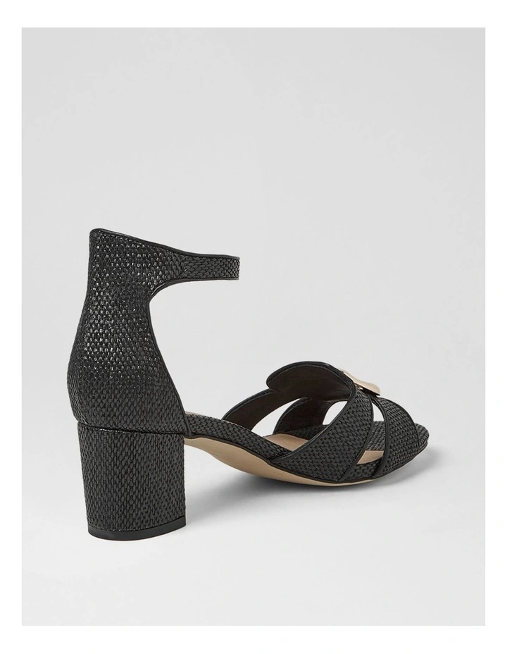 Gisabel Black Fabric Sandals image 3