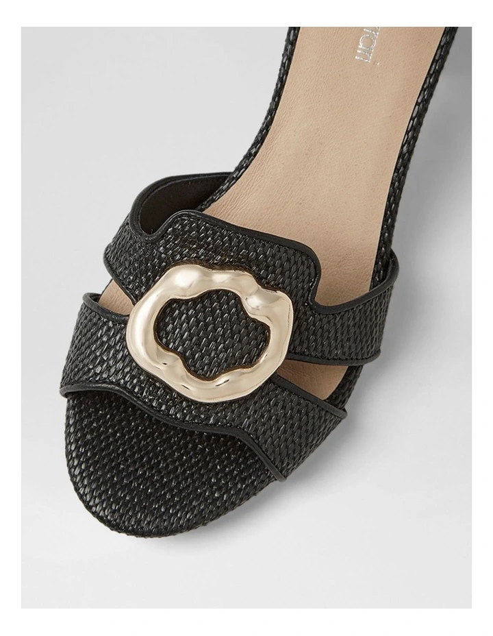 Gisabel Black Fabric Sandals image 4