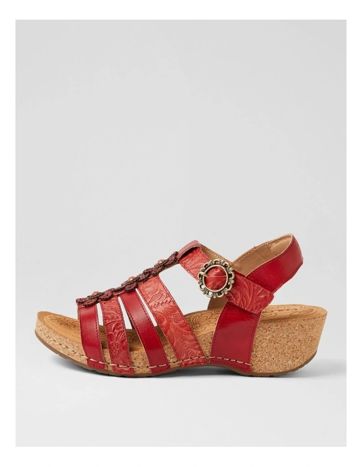 Jibing Red Print Multi Heeled Sandals image 1