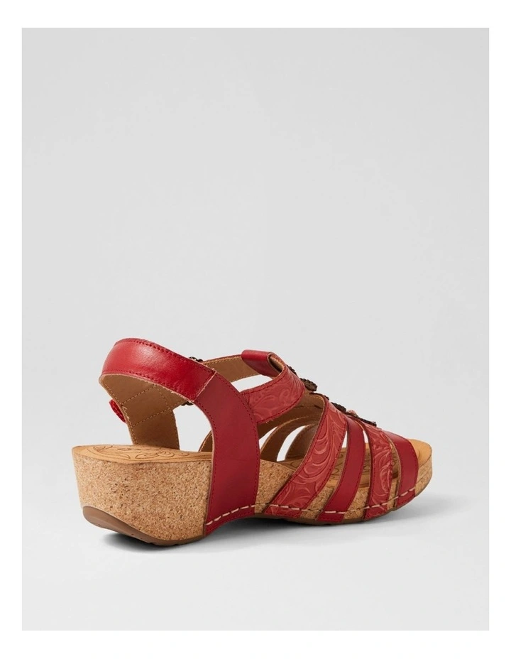 Jibing Red Print Multi Heeled Sandals image 3