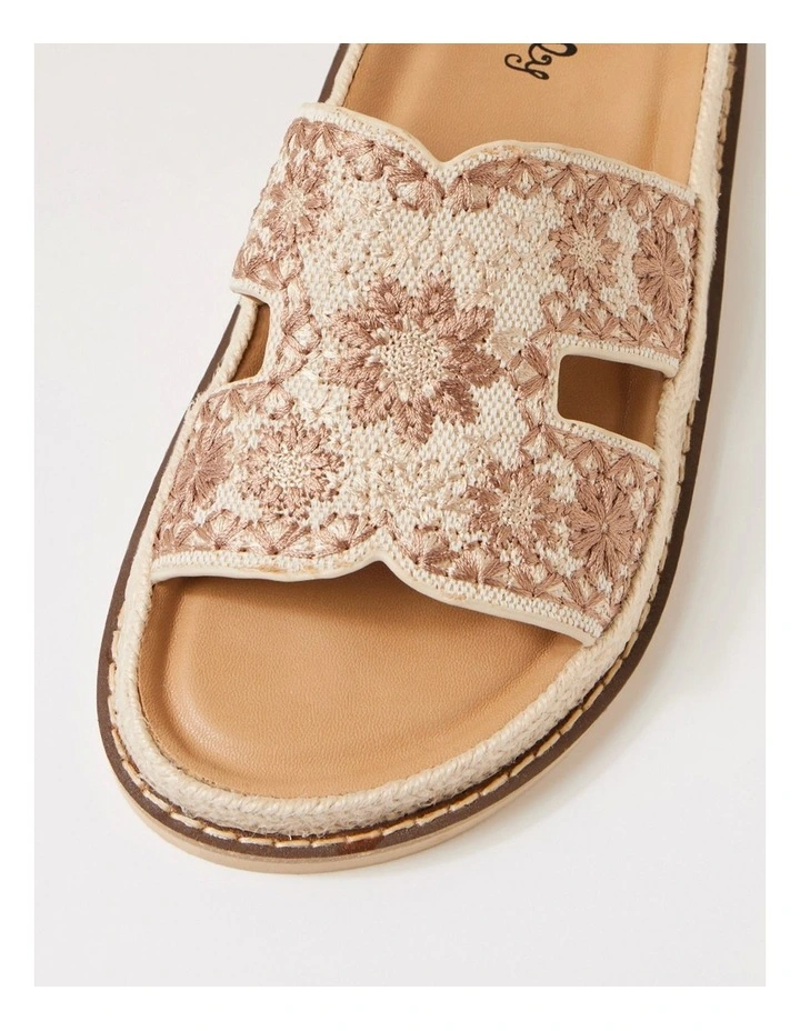 Jintale Natural Embroidery Fabric Slides image 4