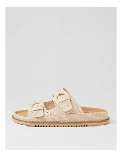 Jabbi Ecru Fabric Slides
