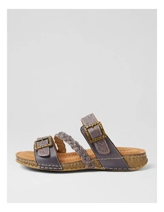 Prena Bronze Multi Leather Slides